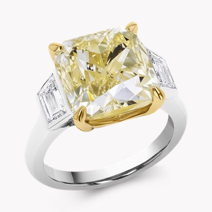 Radiant Cut 10.01ct Diamond Ring in Platinum & 18ct Yellow Gold