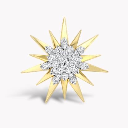 Diamond Star Brooch/Pendant 3.00CT in 18ct Yellow Gold and Platinum