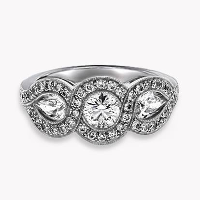 Brilliant Cut 0.5ct Diamond Ring in Platinum