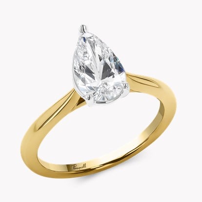 1.20ct Diamond Solitaire Ring - 1.9mm Width 18ct Yellow Gold Gaia Setting