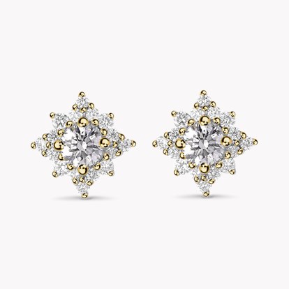 Star Struck Diamond Stud Earrings 0.77ct in 18ct Yellow Gold