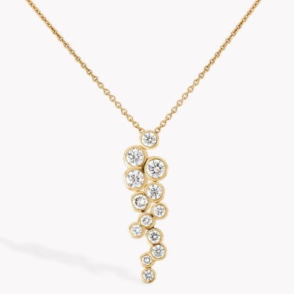 Bubbles Diamond Drop Pendant 3.15ct in 18ct Rose Gold