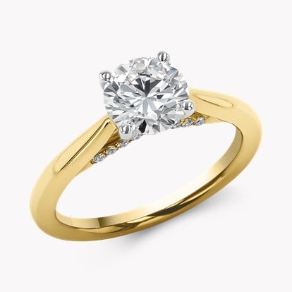 Classic 1.20ct Diamond Solitaire Ring in 18ct Yellow Gold and Platinum