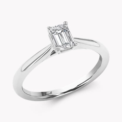 Gaia 0.50ct Diamond Solitaire Ring - Emerald Cut in Platinum