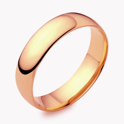 6mm Light Court Wedding Ring in 18CT Rose Gold