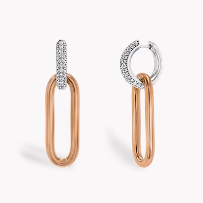 Havana Diamond Drop Earrings in 18ct Rose Gold