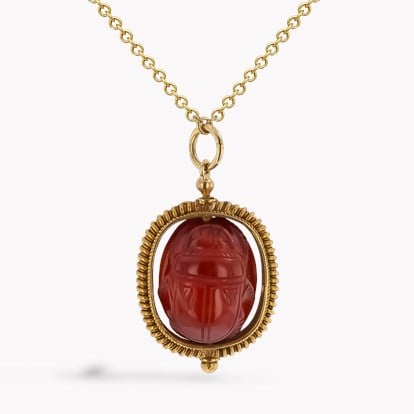 Victorian Scarab and Seal Pendant in 18ct Yellow Gold