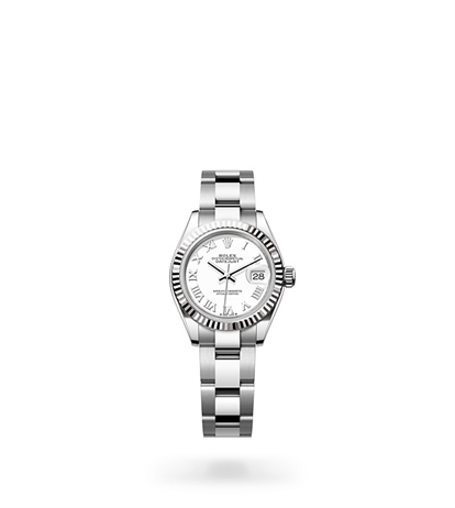 Rolex Lady-Datejust Oyster, 28 mm, Oystersteel and white gold