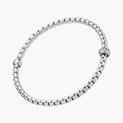 FOPE Solo Flex'It 0.12ct Diamond Bracelet in 18ct White Gold 