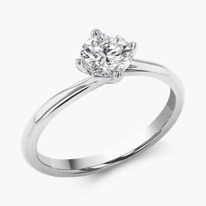 0.70ct Diamond Solitaire Ring Platinum Union Setting