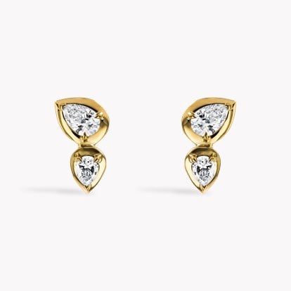 Skimming Stone 0.74ct Diamond Stud Earrings in 18ct Yellow Gold