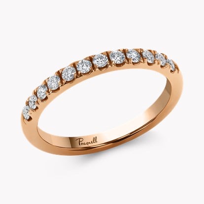 Brilliant Cut Diamond Half Eternity Ring 0.33ct in 18ct Rose Gold