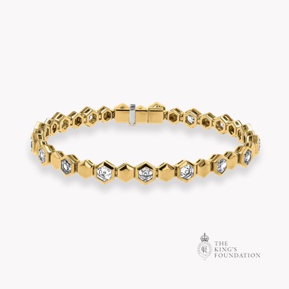 Honeycomb 3.72ct Diamond Bracelet in 18ct Yellow Gold