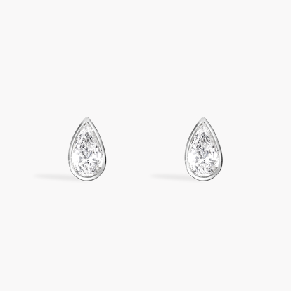 Pearshape 1.05ct Diamond Stud Earrings in 18ct White Gold