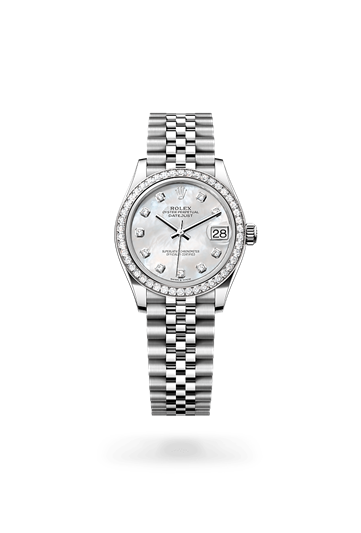 Rolex Datejust in White Rolesor combination of Oystersteel and white gold m278384rbr 0008