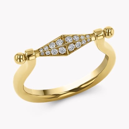 Cleopatra 0.22ct Diamond Swivel Ring in 18ct Yellow Gold