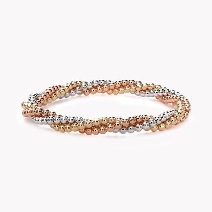 Bohemia Three-Row Bracelet in 18ct Yellow, White and Rose Gold