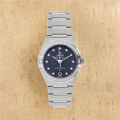 Omega constellation blue dial clearance ladies watch