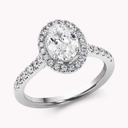 1.00ct Diamond Cluster Ring Platinum Celestial Setting