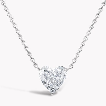 Heart Cut Diamond Pendant 2.01ct in 18ct White Gold