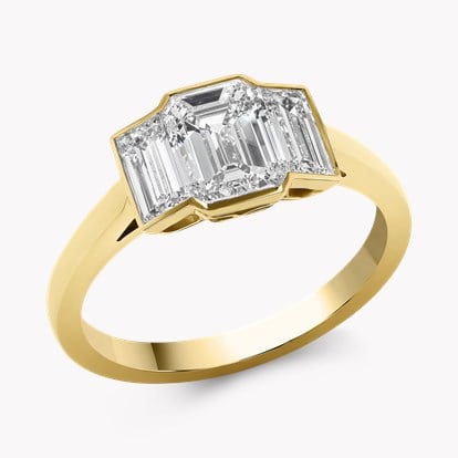 Kingdom 1.84ct Diamond Three Stone Ring in 18ct Yellow Gold