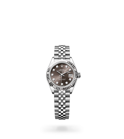Rolex Lady-Datejust Oyster, 28 mm, Oystersteel and white gold