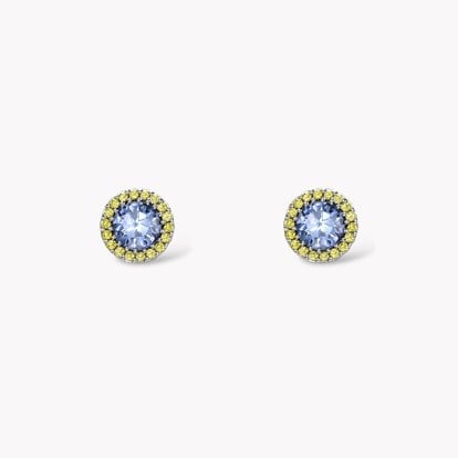 Solstice Tanzanite and Diamond Earrings 0.68ct in 18ct White Gold