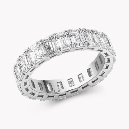 Emerald Cut 4.53ct Diamond Full Eternity Ring in Platinum