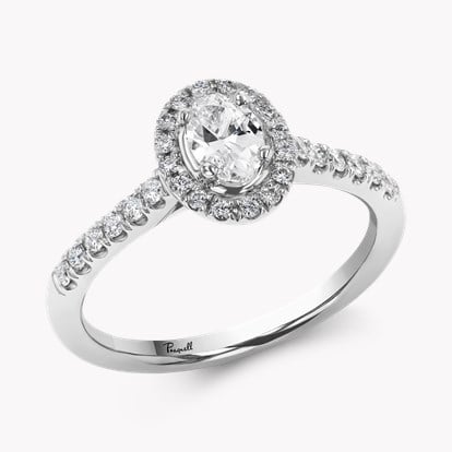 Celestial 0.30ct Oval Cut Diamond Cluster Ring in Platinum