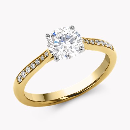 Duchess 0.90ct Diamond Solitaire Ring in 18ct Yellow Gold and Platinum