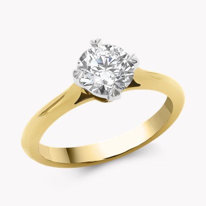 Windsor 1.20ct Diamond Solitaire Ring in 18ct Yellow Gold and Platinum