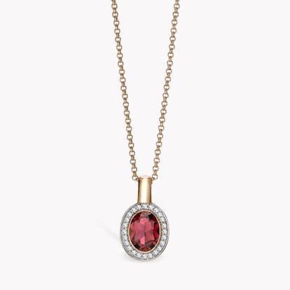 Paradise Tourmaline and Diamond Pendant 1.40ct in Rose Gold