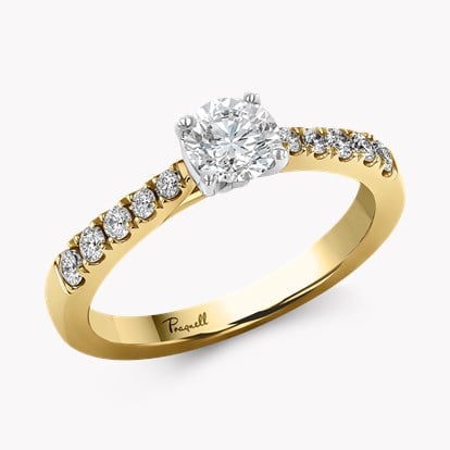 Celestial 0.54ct Diamond Solitaire Ring in18ct Yellow Gold and Platinum