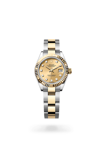 Rolex Lady-Datejust Oyster, 28 mm, Oystersteel and yellow gold