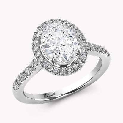 Celestial 1.50ct Diamond Cluster Ring - Oval Cut in Platinum