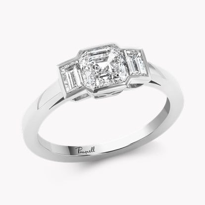 Kingdom 1.39ct Diamond Three Stone Ring in Platinum