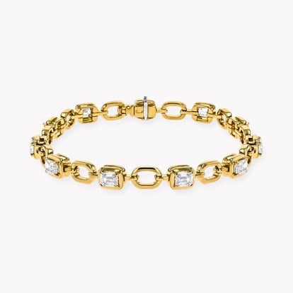 Skimming Stone 4.06ct Line Bracelet in 18ct Yellow Gold