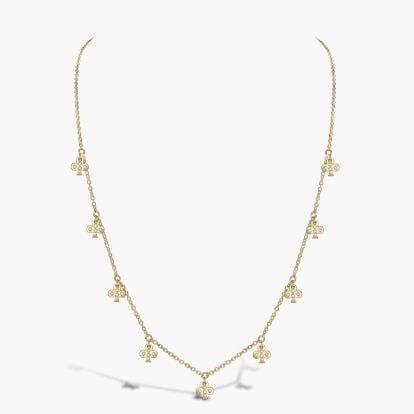 Brilliant Cut 0.17ct Diamond Luck Spade Necklace in 18ct Yellow Gold