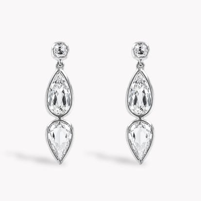 Pear Shaped Diamond Earrings - Pearshape Cut 3.89ct in 18ct White Gold