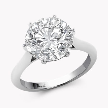 Classic Six-Claw 5.01ct Diamond Solitaire Ring in 18ct White Gold