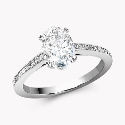 Gatsby 1.51ct Oval Diamond Solitaire Ring in Platinum