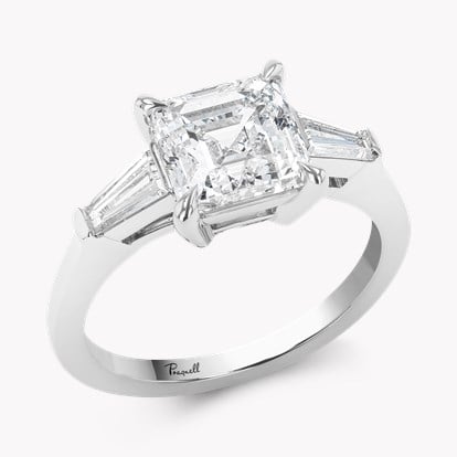 Regency Asscher Cut 2.50ct Diamond Ring in Platinum