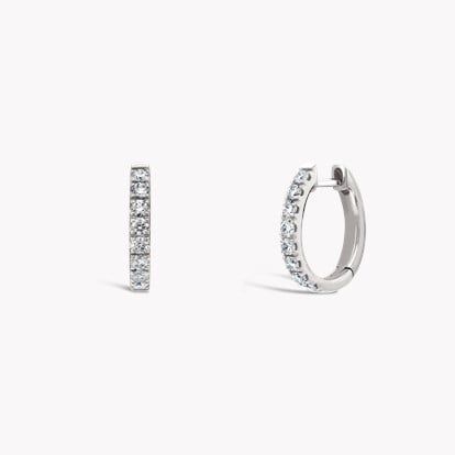 Brilliant Cut Diamond Hoop Earrings 0.45ct in 18ct White Gold