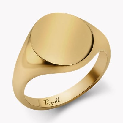 Oval Signet Ring in 18ct Yellow Gold