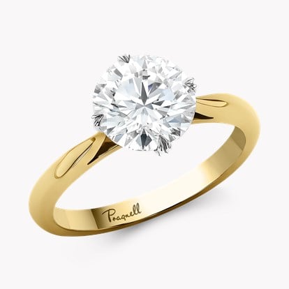 Windsor 2.27ct Diamond Solitaire Ring in 18ct Yellow Gold and Platinum