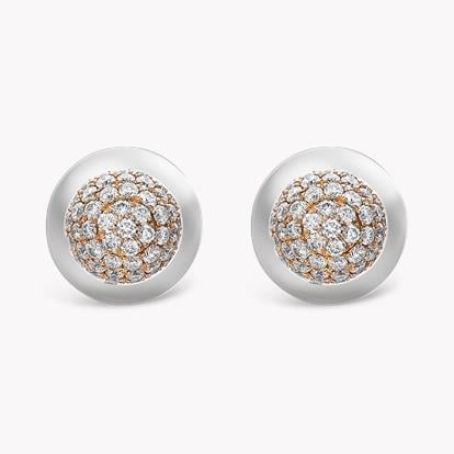 South Sea Pearl Earrings 2.99ct in Rose Gold