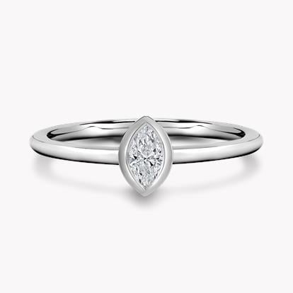 Skinny B Marquise Cut Diamond Ring 0.17ct in White Gold