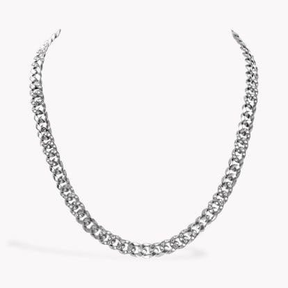 Diamond Set Chain Necklace 3.36ct in 18ct White Gold