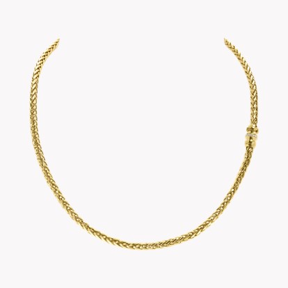 Handmade English Chain 42cm Light Chain Necklace in 18ct Yellow Gold