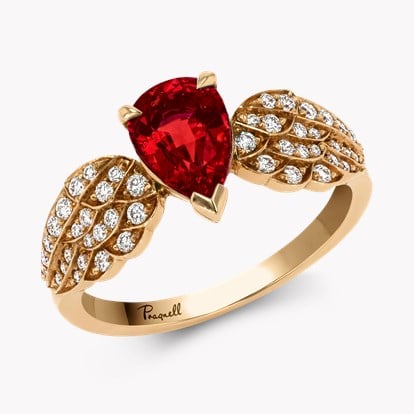 Tiara 1.17ct Ruby Solitaire Ring in 18ct Rose Gold